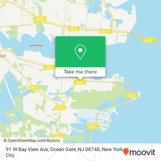 91 W Bay View Ave, Ocean Gate, NJ 08740 map