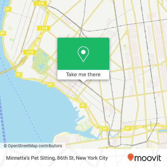 Minnette's Pet Sitting, 86th St map