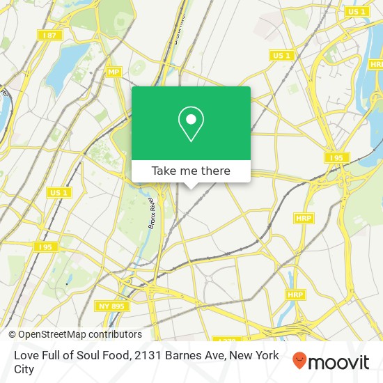 Mapa de Love Full of Soul Food, 2131 Barnes Ave