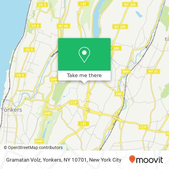 Mapa de Gramatan Volz, Yonkers, NY 10701
