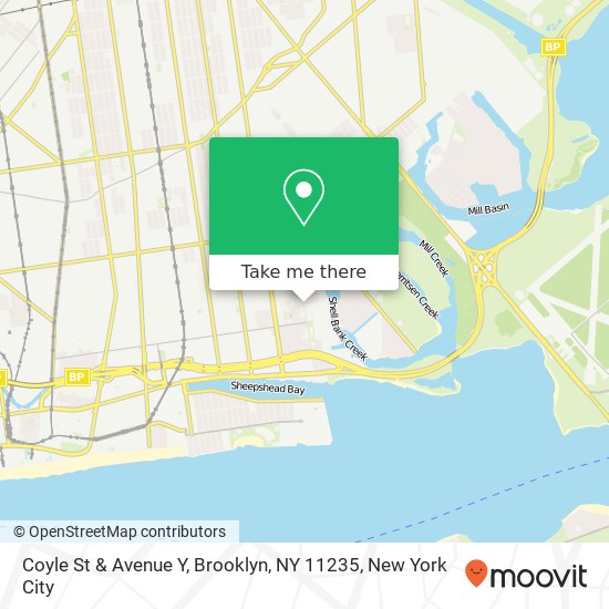 Mapa de Coyle St & Avenue Y, Brooklyn, NY 11235