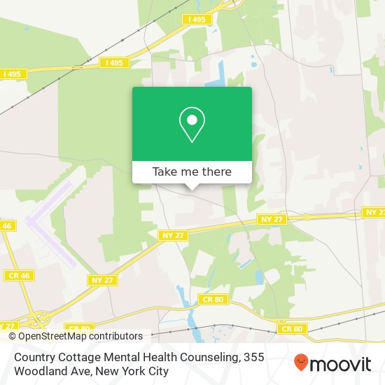 Mapa de Country Cottage Mental Health Counseling, 355 Woodland Ave