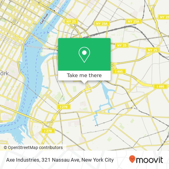 Mapa de Axe Industries, 321 Nassau Ave