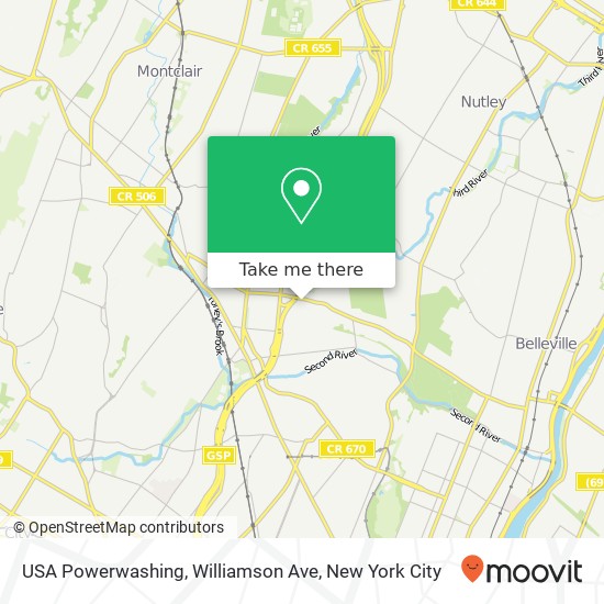 USA Powerwashing, Williamson Ave map