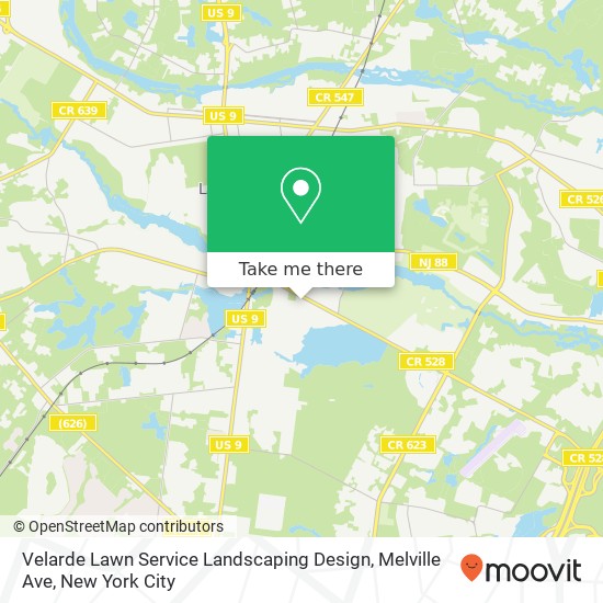 Mapa de Velarde Lawn Service Landscaping Design, Melville Ave