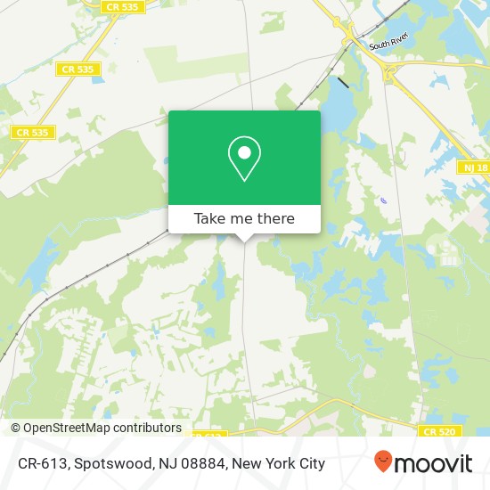 Mapa de CR-613, Spotswood, NJ 08884