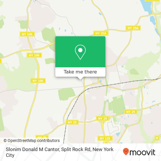 Slonim Donald M Cantor, Split Rock Rd map