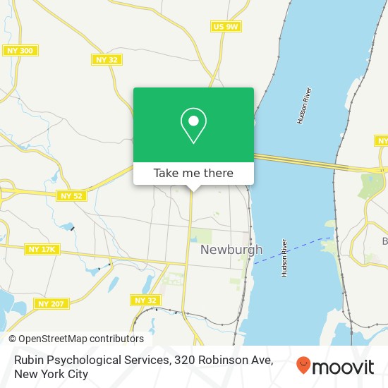 Mapa de Rubin Psychological Services, 320 Robinson Ave