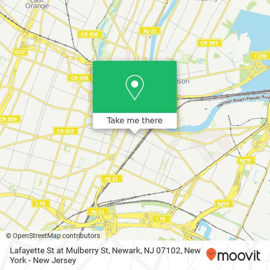 Lafayette St at Mulberry St, Newark, NJ 07102 map