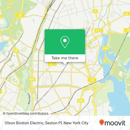 Olson Boston Electric, Sexton Pl map