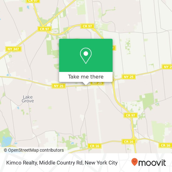 Mapa de Kimco Realty, Middle Country Rd