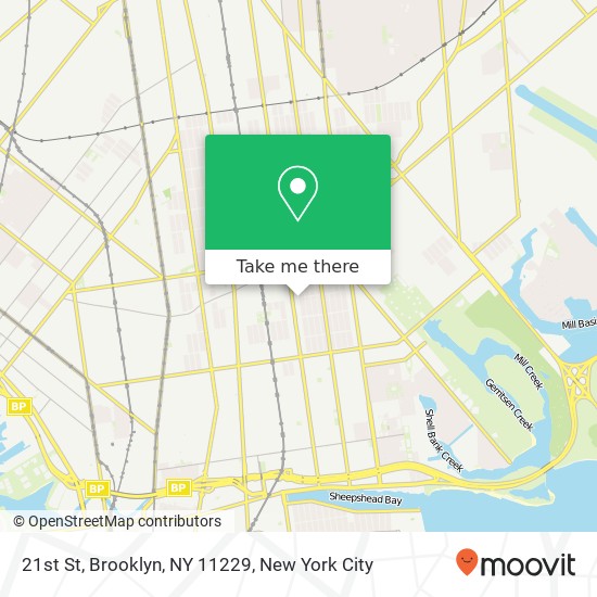 Mapa de 21st St, Brooklyn, NY 11229