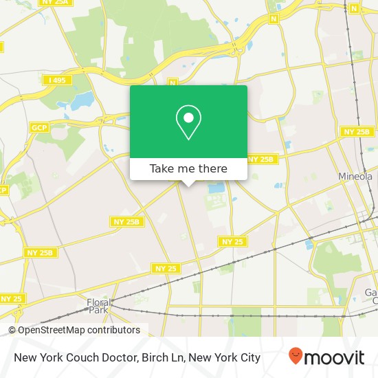 Mapa de New York Couch Doctor, Birch Ln