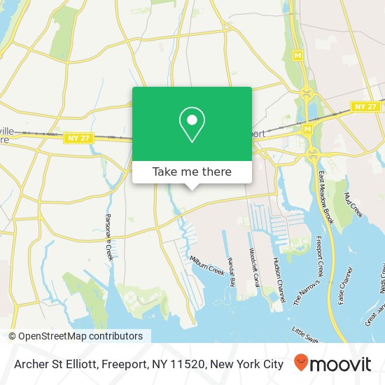 Mapa de Archer St Elliott, Freeport, NY 11520