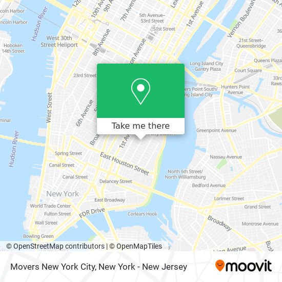 Movers New York City map