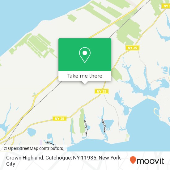 Mapa de Crown Highland, Cutchogue, NY 11935