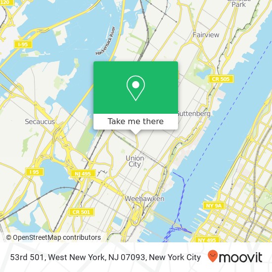 Mapa de 53rd 501, West New York, NJ 07093