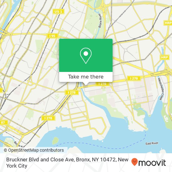 Mapa de Bruckner Blvd and Close Ave, Bronx, NY 10472