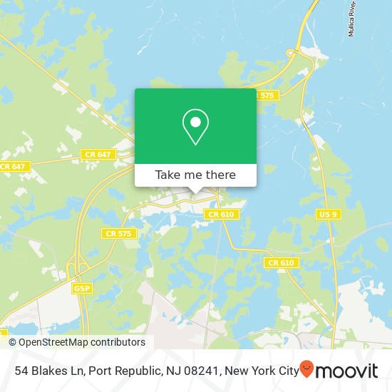 54 Blakes Ln, Port Republic, NJ 08241 map