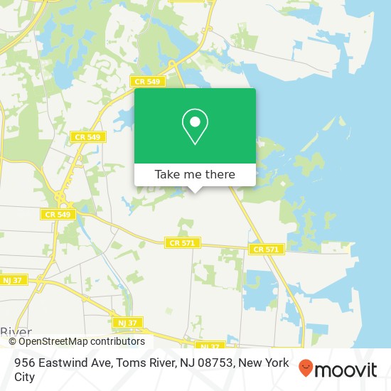956 Eastwind Ave, Toms River, NJ 08753 map