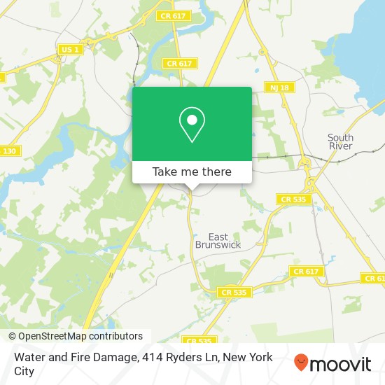 Mapa de Water and Fire Damage, 414 Ryders Ln