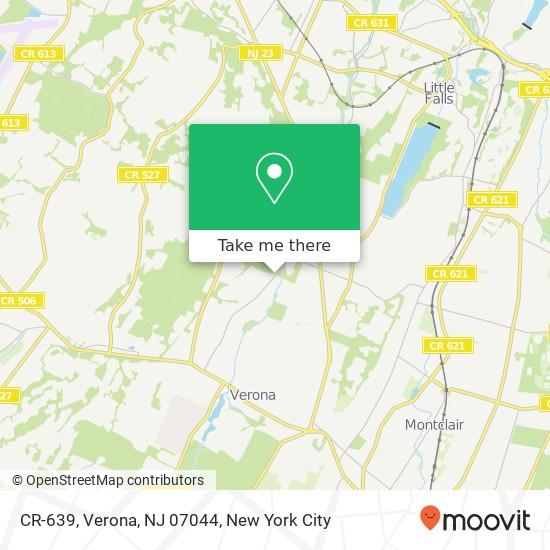 Mapa de CR-639, Verona, NJ 07044