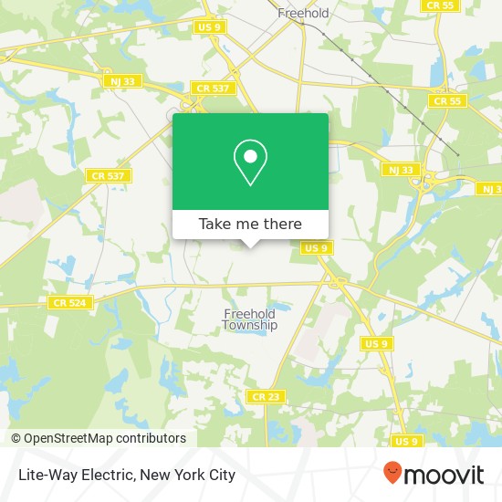 Lite-Way Electric map