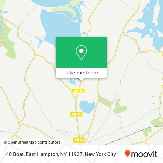 Mapa de 40 Boat, East Hampton, NY 11937