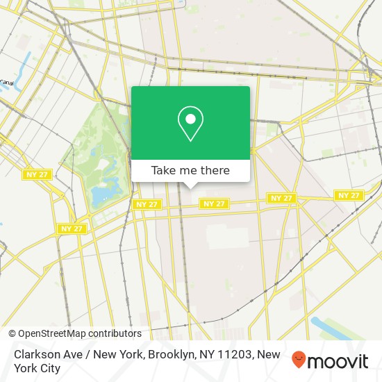 Mapa de Clarkson Ave / New York, Brooklyn, NY 11203
