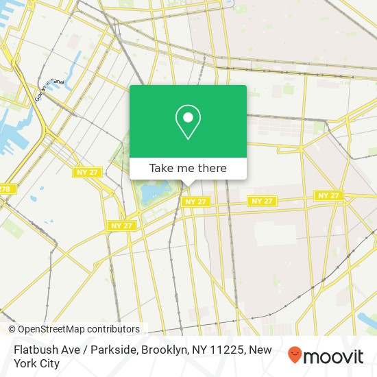Mapa de Flatbush Ave / Parkside, Brooklyn, NY 11225