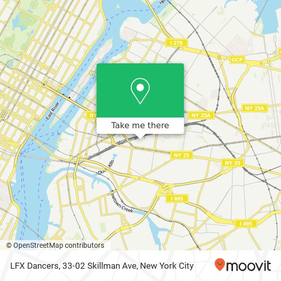Mapa de LFX Dancers, 33-02 Skillman Ave