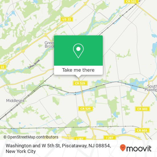 Washington and W 5th St, Piscataway, NJ 08854 map