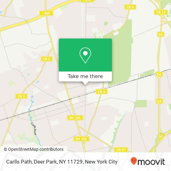 Mapa de Carlls Path, Deer Park, NY 11729
