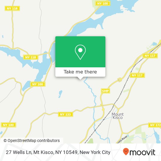 Mapa de 27 Wells Ln, Mt Kisco, NY 10549