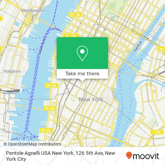 Mapa de Pentole Agnelli USA New York, 126 5th Ave