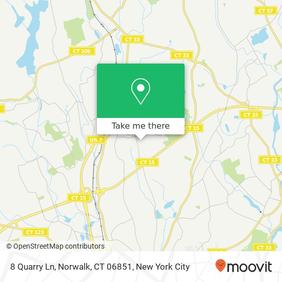 Mapa de 8 Quarry Ln, Norwalk, CT 06851