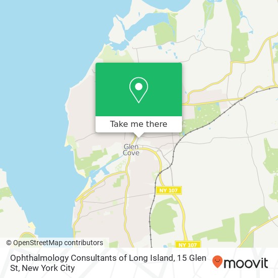 Mapa de Ophthalmology Consultants of Long Island, 15 Glen St