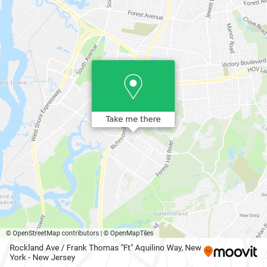 Rockland Ave / Frank Thomas "Ft" Aquilino Way map