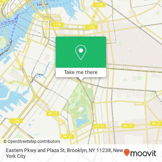 Eastern Pkwy and Plaza St, Brooklyn, NY 11238 map