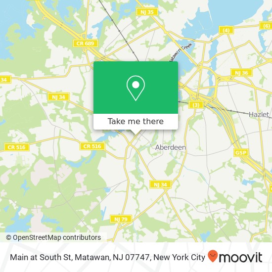 Main at South St, Matawan, NJ 07747 map