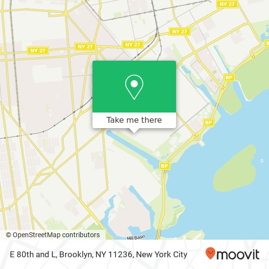 E 80th and L, Brooklyn, NY 11236 map