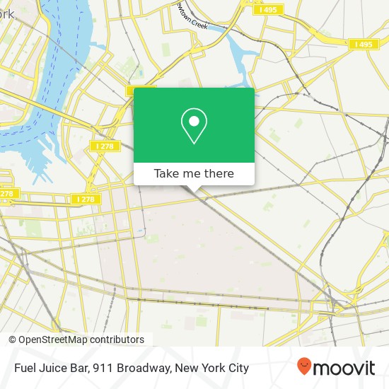 Mapa de Fuel Juice Bar, 911 Broadway