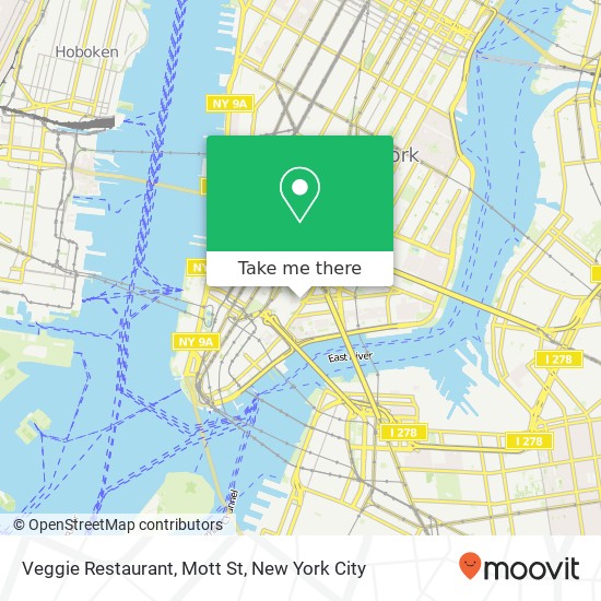 Mapa de Veggie Restaurant, Mott St