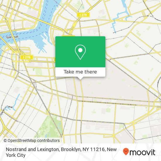 Nostrand and Lexington, Brooklyn, NY 11216 map
