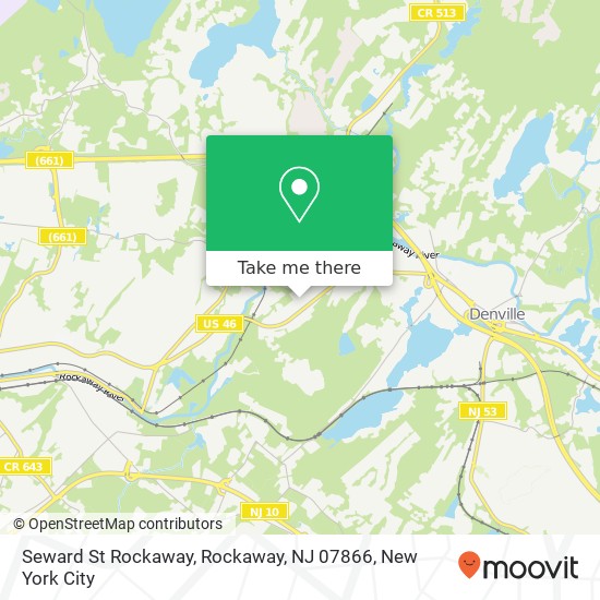 Mapa de Seward St Rockaway, Rockaway, NJ 07866