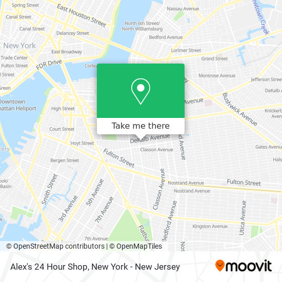 Alex's 24 Hour Shop map