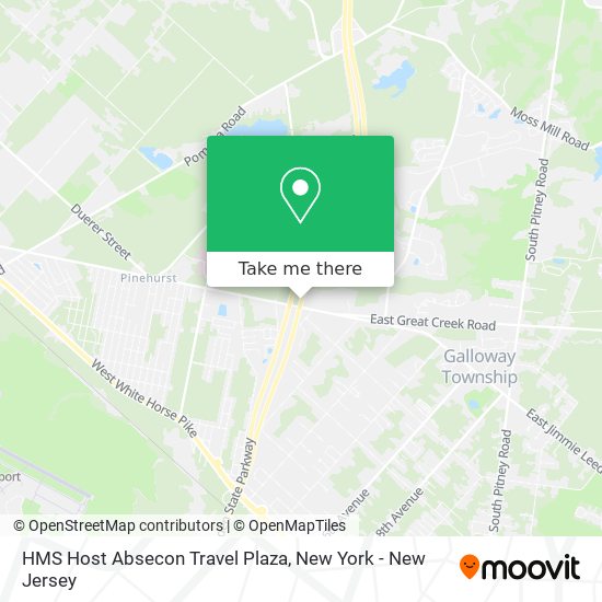 HMS Host Absecon Travel Plaza map
