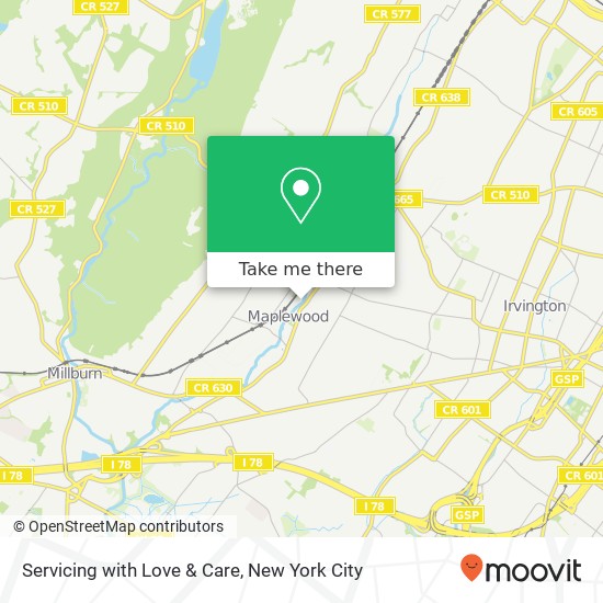 Servicing with Love & Care map