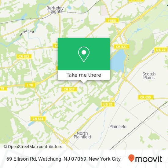 59 Ellison Rd, Watchung, NJ 07069 map