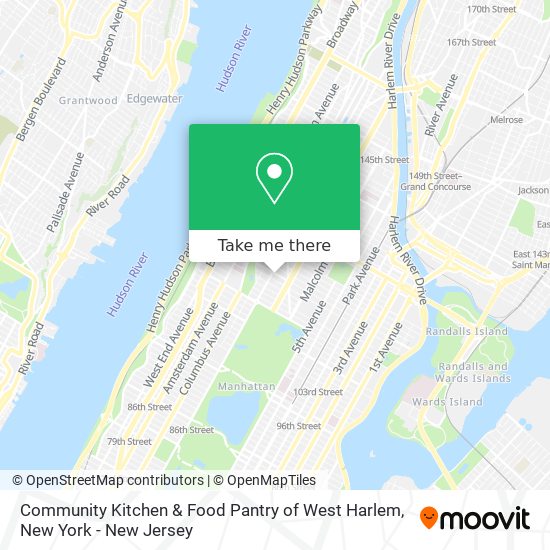 Mapa de Community Kitchen & Food Pantry of West Harlem